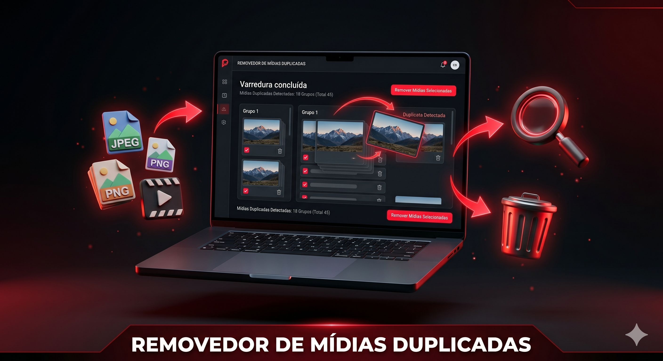 Removedor de Mídias Duplicadas